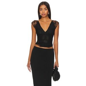 Free People x Revolve Lacey In Love Black Cami